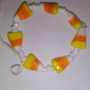 Candy Corn Beaded Bracelet